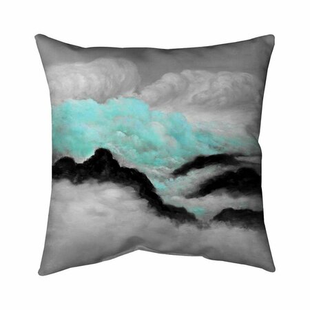 BEGIN HOME DECOR 20 x 20 in. Grey & Blue Clouds-Double Sided Print Indoor Pillow 5541-2020-LA61-1